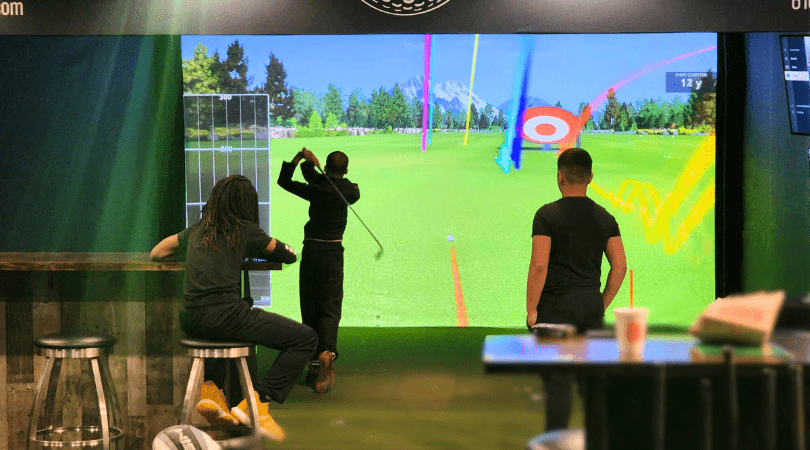 Kids Playing indoor golf